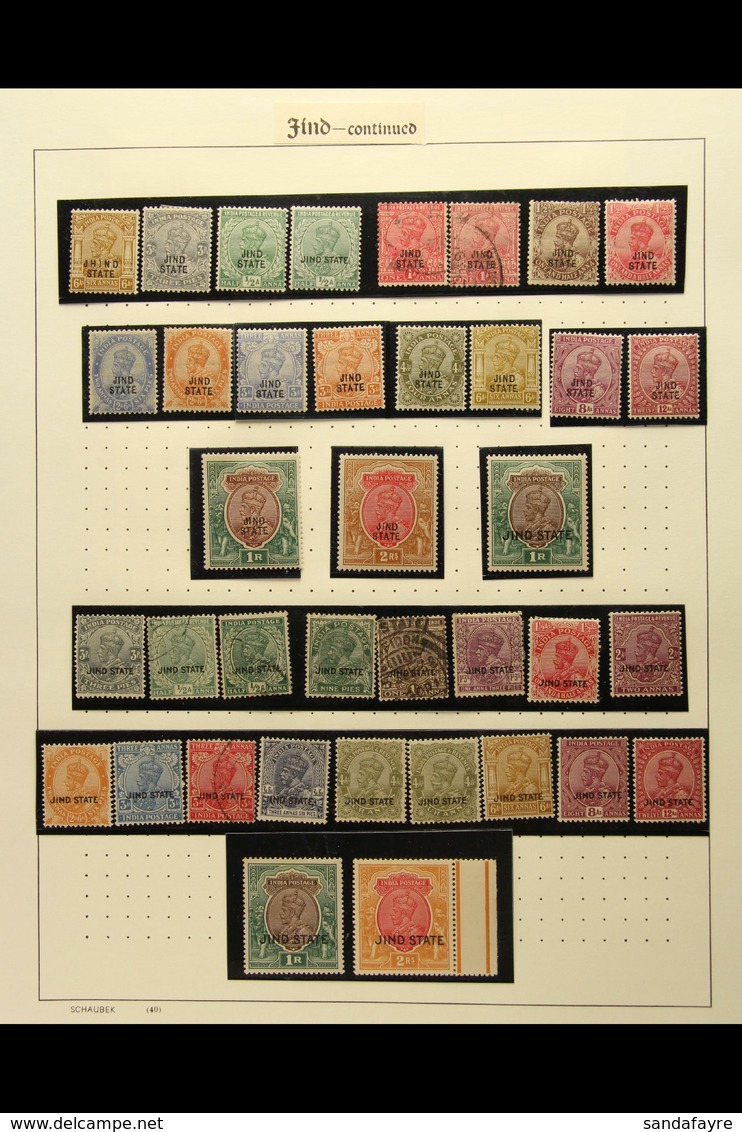 JIND  1885-1937 Mint And Used Collection On Album Pages, Includes 1886-99 Range To 12a Mint, 1903-09 Range To 4a Used, 1 - Other & Unclassified