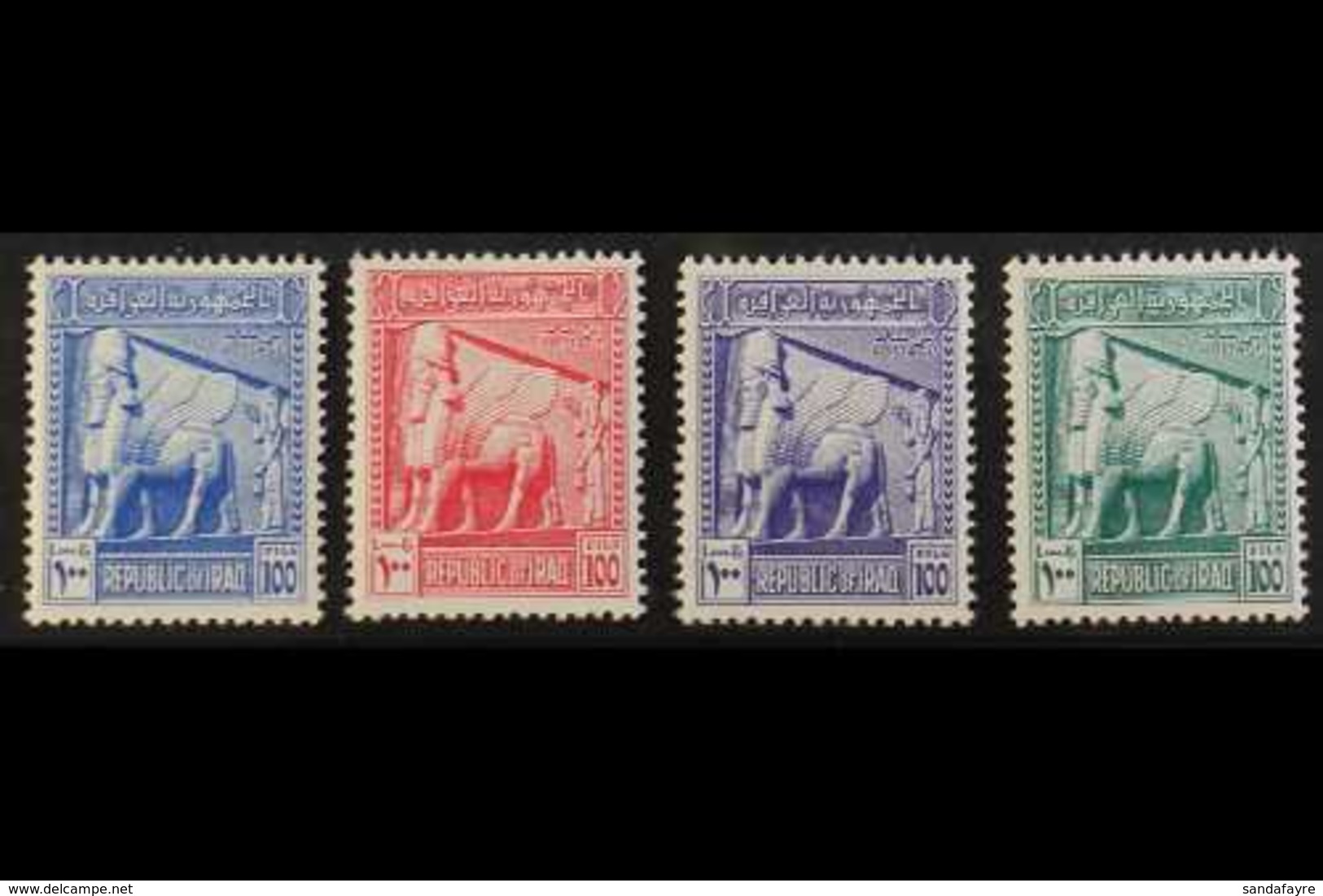 1963 RARE UNADOPTED ESSAYS.  A Complete Set Of Four Different Perforated Essays Showing A Statue Of Lamassu - Assyrian W - Irak
