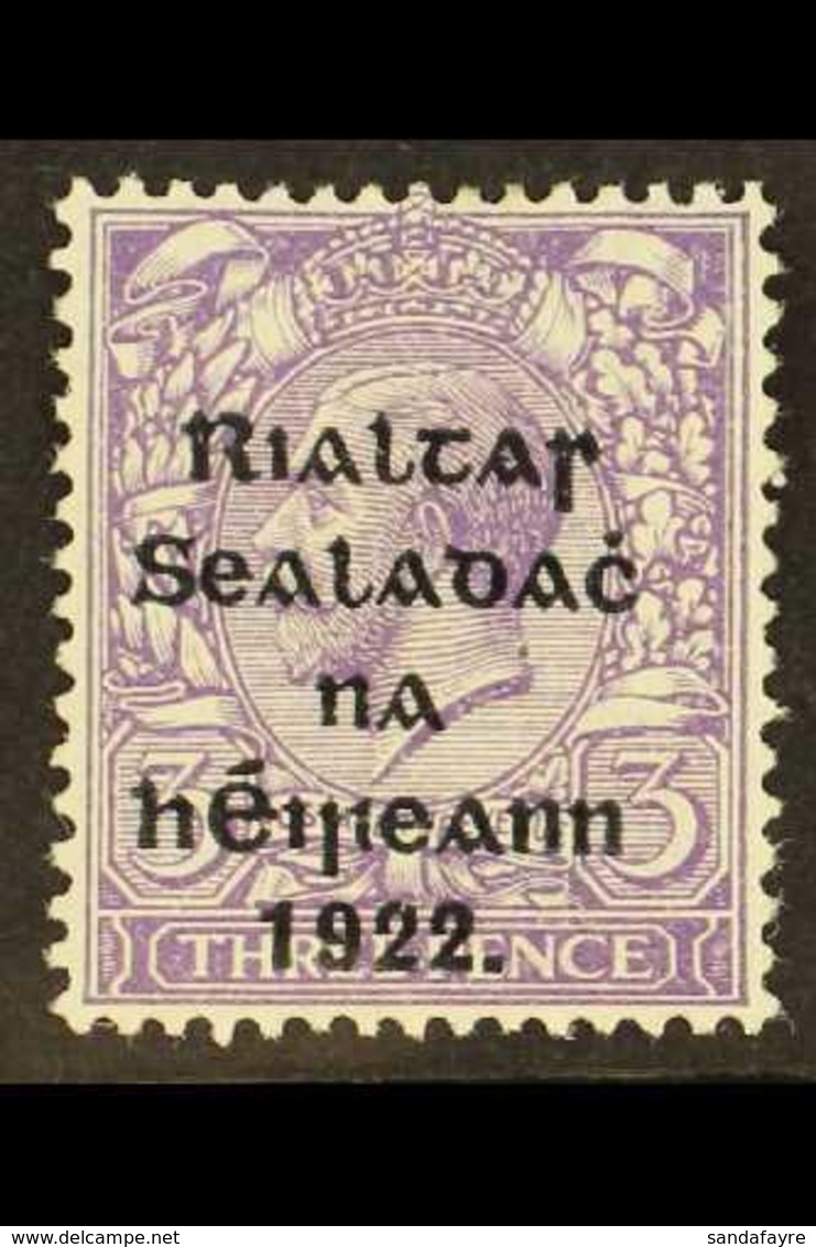 1922 THOM  3d Violet, Watermark Inverted And Reversed, SG 36y, Fine Mint.  For More Images, Please Visit Http://www.sand - Andere & Zonder Classificatie