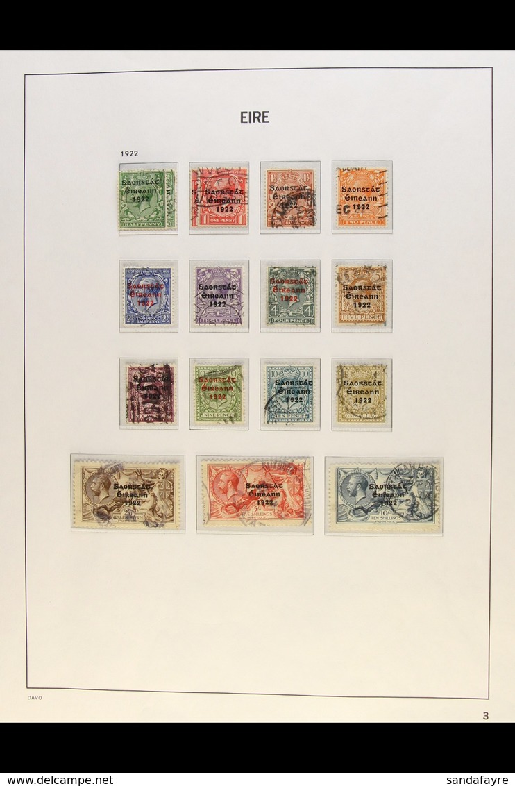 1922-23 GB OVERPRINTED  Used Collection On Hingeless Leaves. With 1922 (Feb-July) Dollard Set (SG 1/9), Plus The Red Ove - Andere & Zonder Classificatie