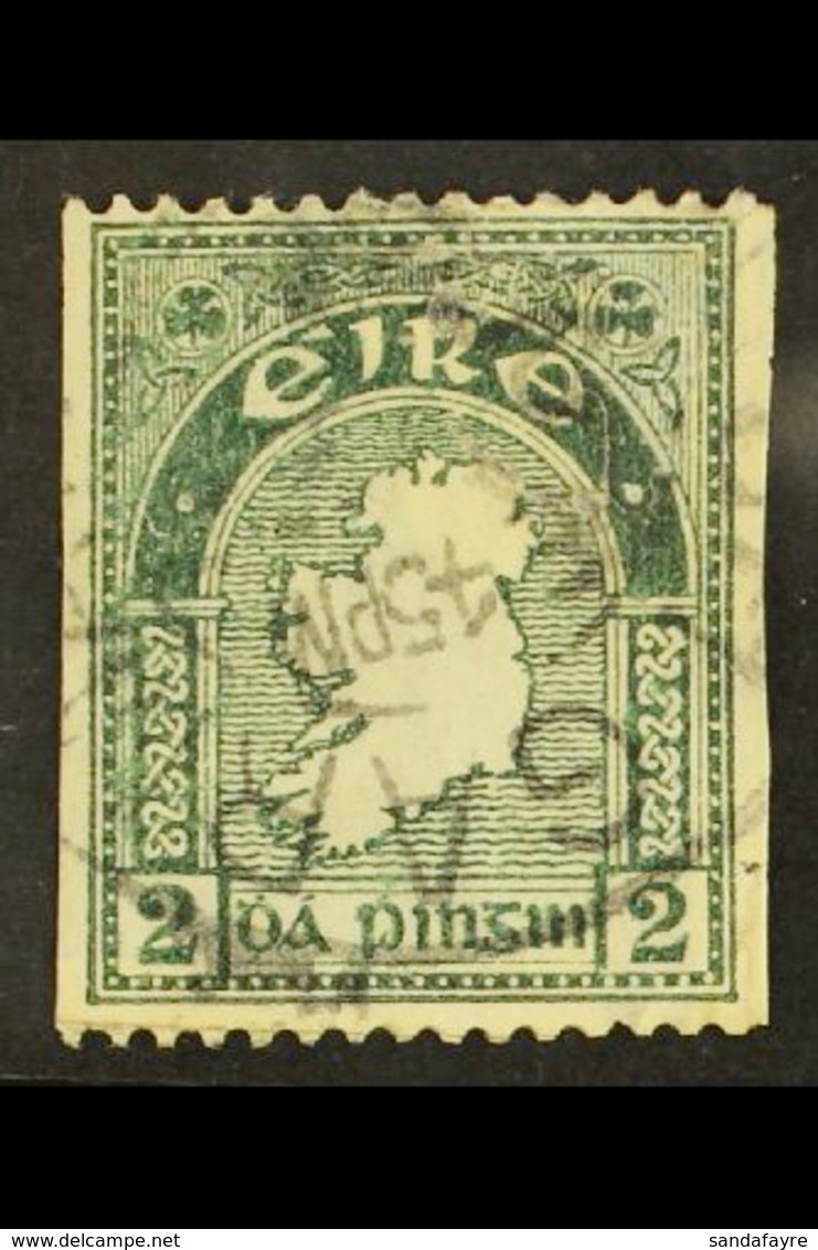 1922-34  2d Grey-green PERF 15 X IMPERF Experimental Coil Variety (SG 74b, Hibernian D4cii), Used With "Loch Garman" Cds - Andere & Zonder Classificatie