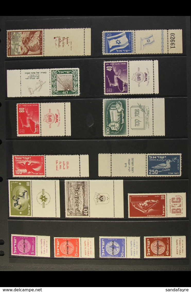 1949-1955 NEVER HINGED MINT TABBED ISSUES  All Different Collection Including 1949 Constituent Assembly, National Flag A - Andere & Zonder Classificatie