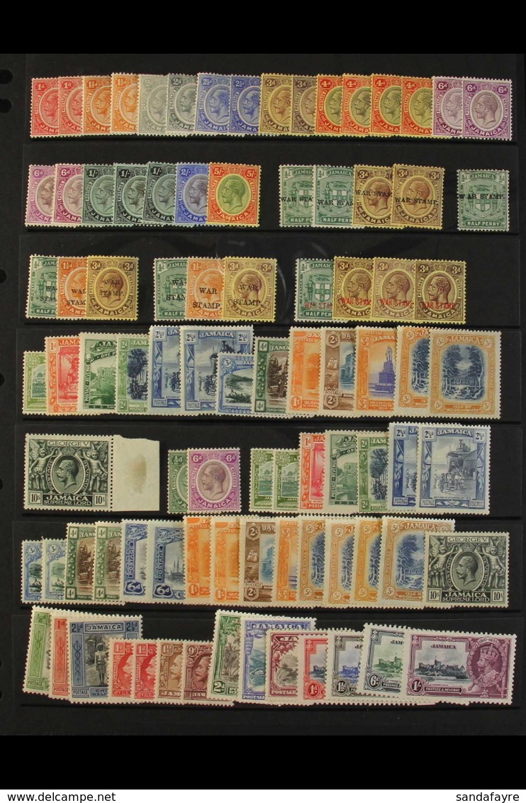 1912-35 FINE MINT COLLECTION  Incl. 1912-20 With Most Listed Shades To 1s (3), 2s And 5s, War Tax 1916 (April-Sept) ½d S - Jamaica (...-1961)