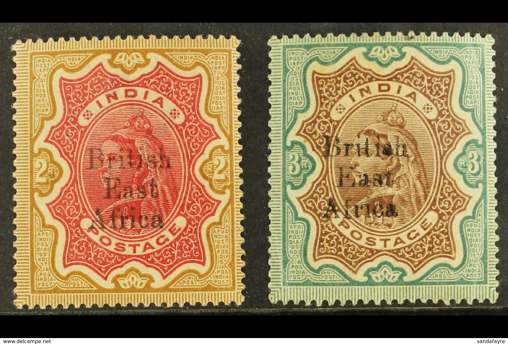 1895 "UPU" OVERPRINTS  2r Carmine And Yellow Brown And 3r Brown And Green Overprinted With Smaller "UPU" Overprints, (Se - Vide