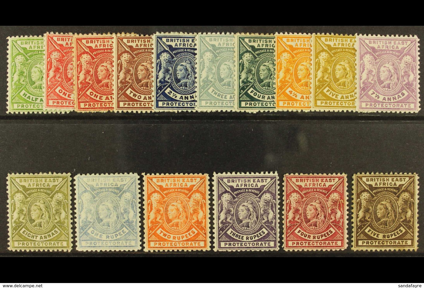 1896-1901  Complete Definitive Set, SG 65/79, Mint, A Few With Faults But Includes Two Shades Of The 1a. (15 Stamps)  Fo - Vide