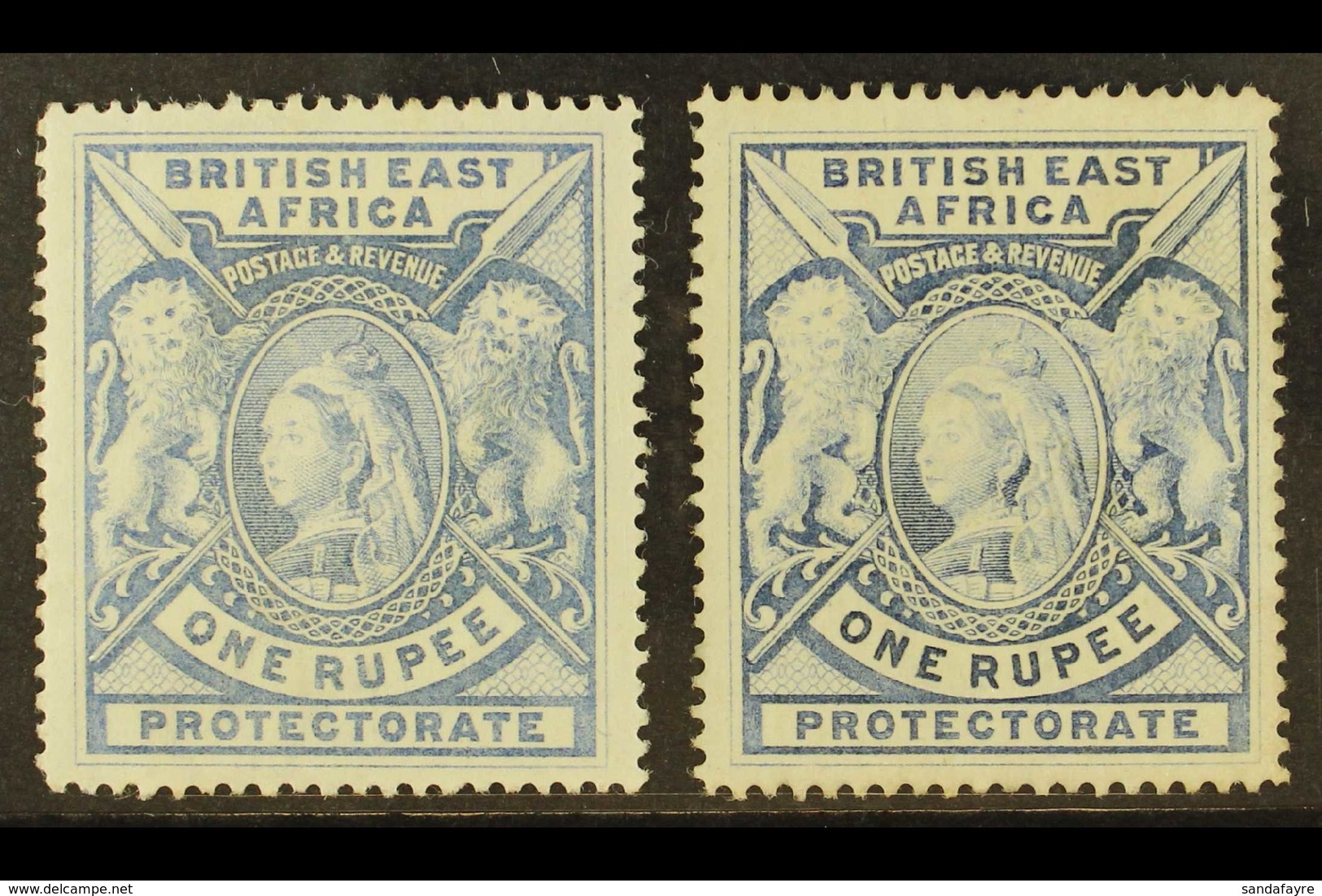 1897-1901  1r Grey-blue And 1r Dull Blue, SG 92/92a, Mint. (2 Stamps) For More Images, Please Visit Http://www.sandafayr - Vide