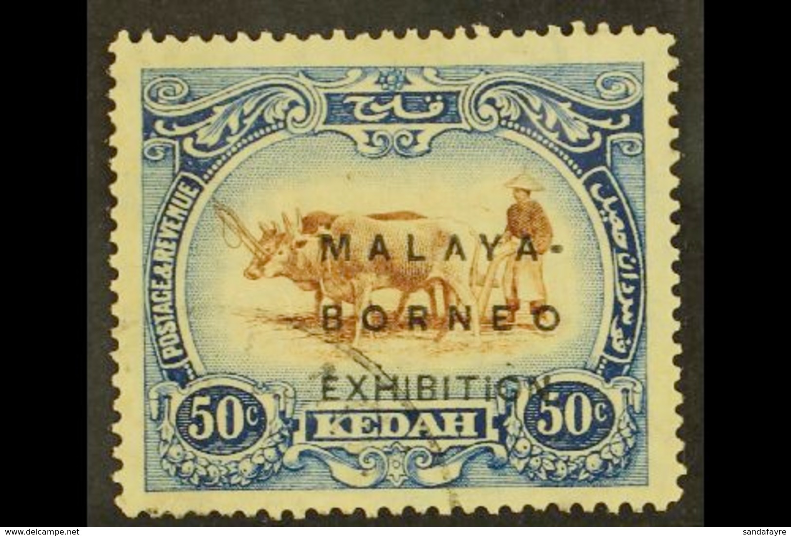 KEDAH  1922 50c Exhibition, Wmk MCA, SG 44, Very Fine Used. For More Images, Please Visit Http://www.sandafayre.com/item - Andere & Zonder Classificatie