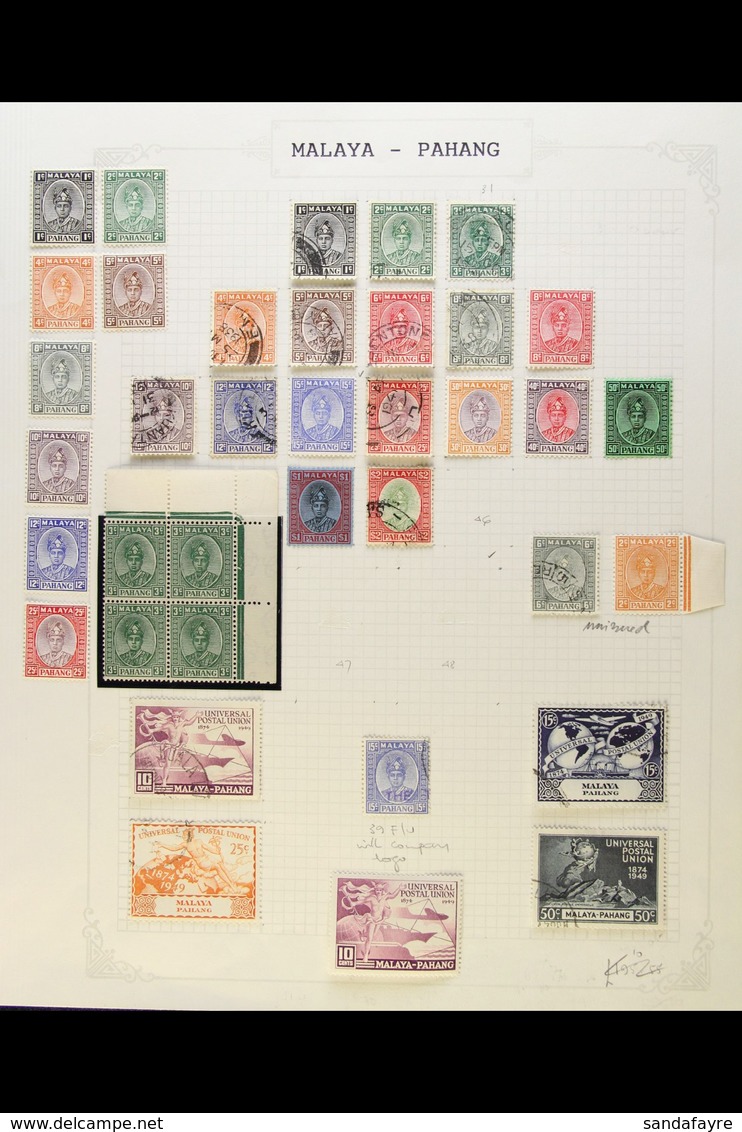 PAHANG  1935-1950 MINT & USED COLLECTION On Leaves, Inc 1935-41 Set To $2 Used Inc 3c Corner Block Of 4 NHM (2 Stamps Li - Otros & Sin Clasificación