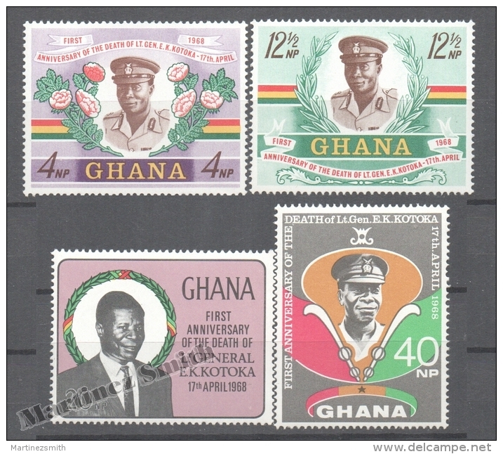 Ghana 1968 Yvert 315-18, Anniversary Death Of General Kotoka - MNH - Ghana (1957-...)