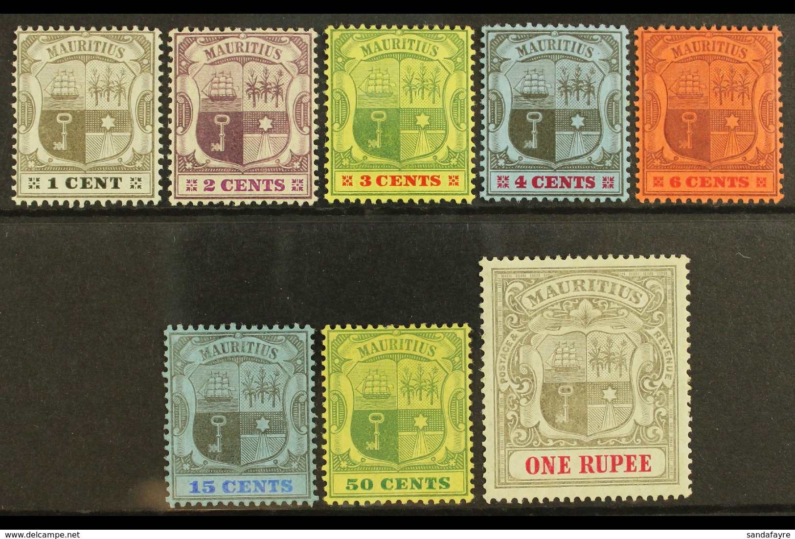 1904-07  Arms Set, SG 164/75, Very Fine Mint (8 Stamps) For More Images, Please Visit Http://www.sandafayre.com/itemdeta - Mauritius (...-1967)