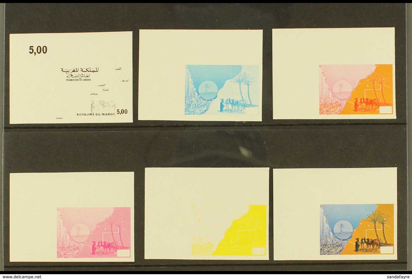 1978 PROMOTION OF THE SAHARA  A Set Of Six IMPERF PROGRESSIVE PROOFS For An Unissued 5d Value - The Design Adopted For T - Andere & Zonder Classificatie