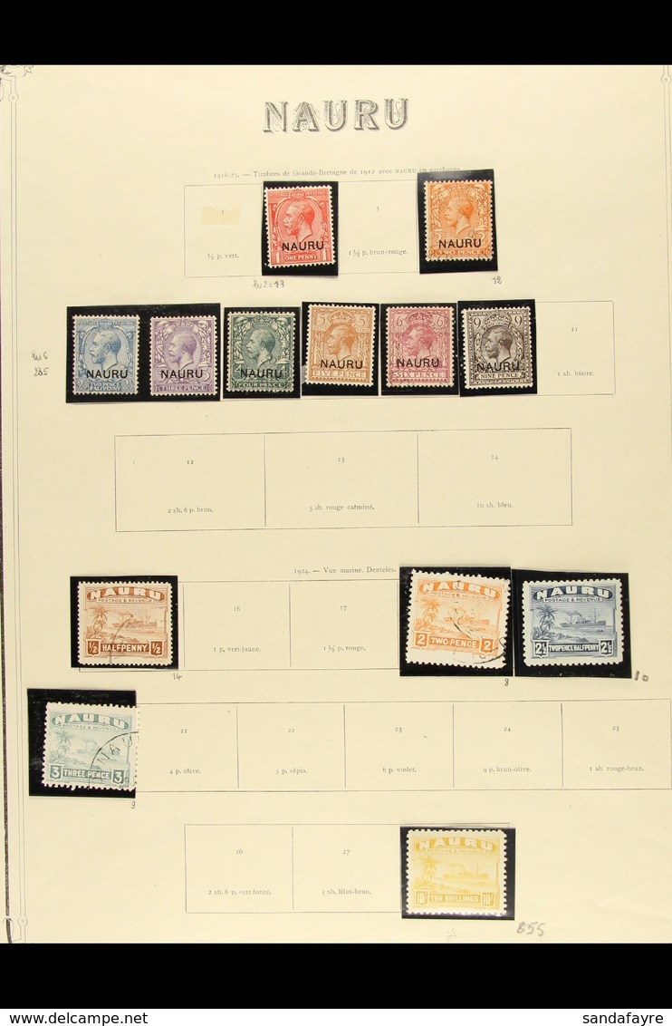 1916-73  MINT & USED COLLECTION Inc 1916-23 KGV Opt'd Defin Range To 6d Used & 9d Unused, 1924-48 Freighter Range To 10s - Nauru