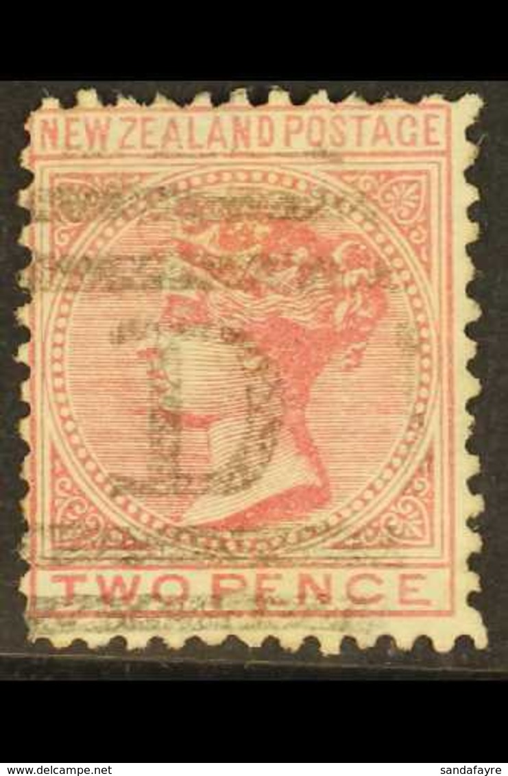 1874  2d Rose, Perf Nearly 12 On White Paper, SG 158, Very Fine Used With Barred "D" Cancel. For More Images, Please Vis - Otros & Sin Clasificación