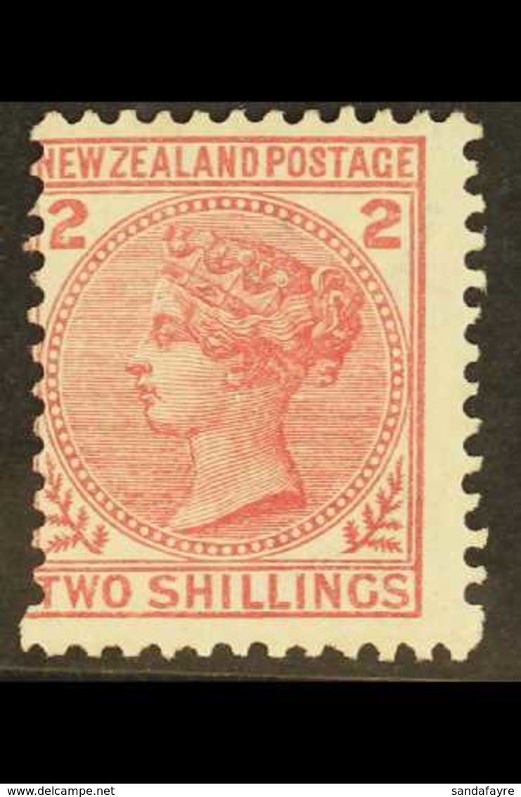 1878  2s Deep Rose, Wmk 6mm NZ And Star, Perf 12 X 11½, SG 185, Fresh Mint But Mis-perfed To Right. For More Images, Ple - Other & Unclassified