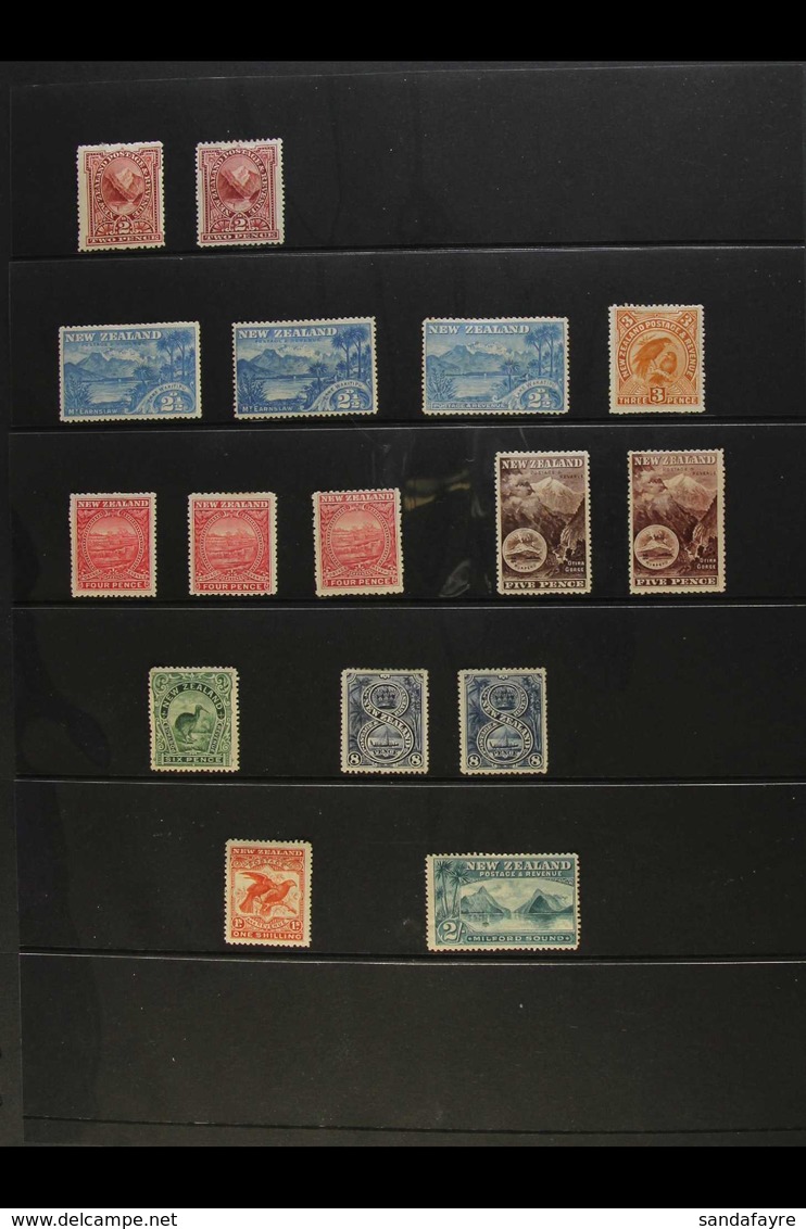 1898 PICTORIALS FINE MINT  (no Watermark Perf 12-16) All Different Range Comprising 2d Both Shades, 2½d "Wakitipu" Both  - Andere & Zonder Classificatie