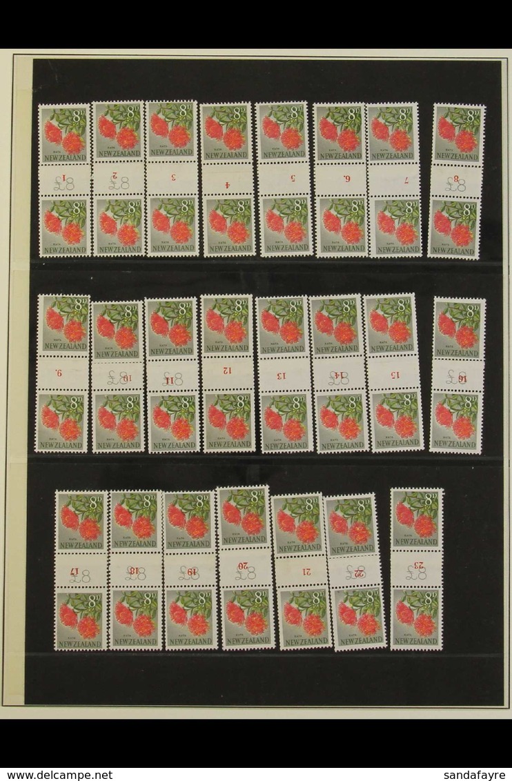 1960-66 COUNTER COIL PAIRS COMPLETE COLLECTION - 4D, 6D & 8D.  A Complete NEVER HINGED MINT Collection Of  The 4d Puaran - Otros & Sin Clasificación