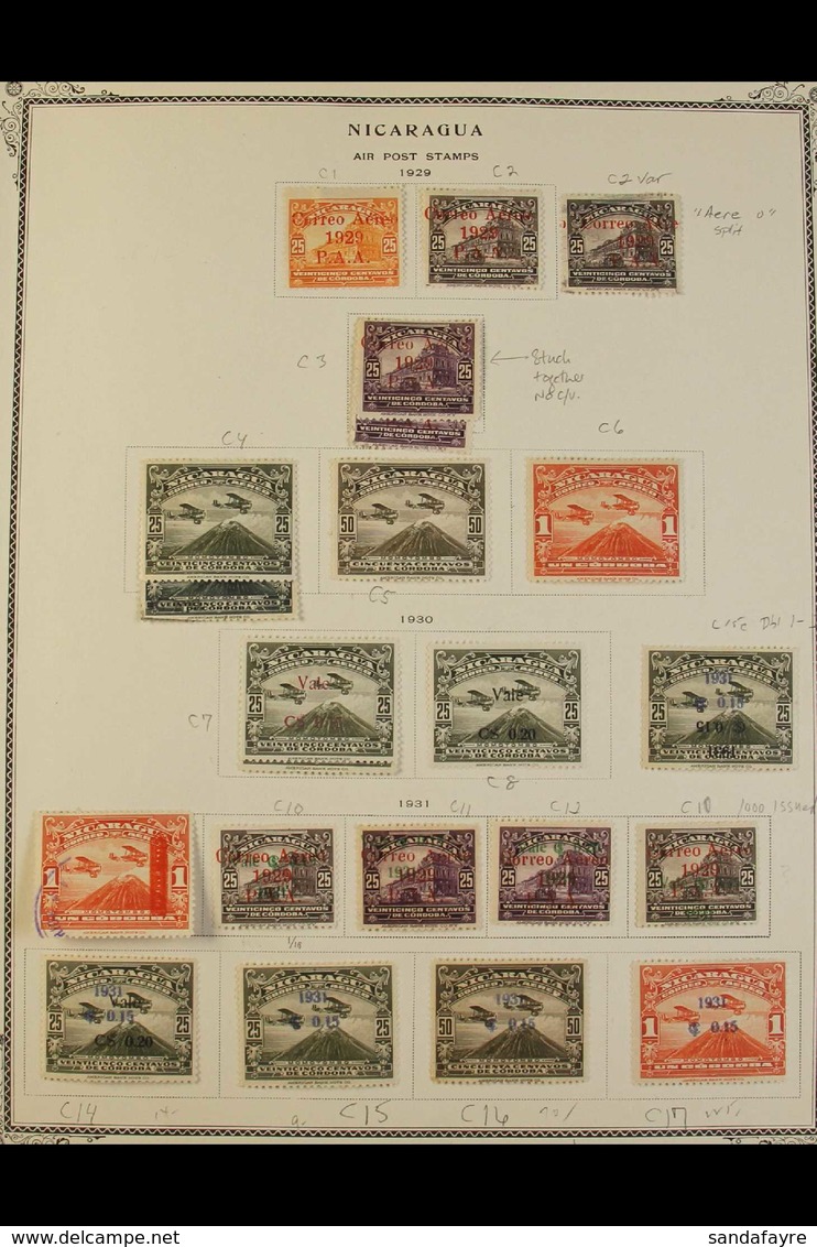 1929-49 AIR POST STAMPS COLLECTION  A Fabulous Mint And Used Collection On Scott Printed Album Pages, Includes For Examp - Nicaragua