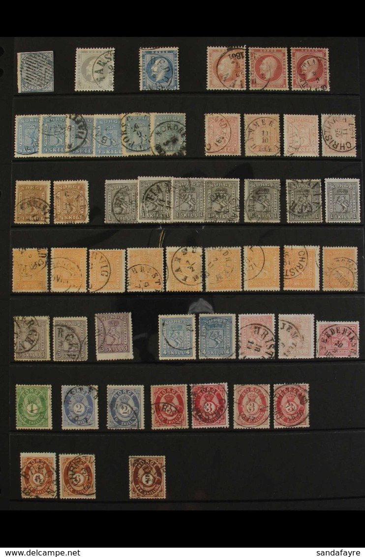 1855-72 USED CLASSICS ACCUMULATION  SKILLING VALUES On A Stock Page, We See 1855 4sk, 1856 3sk, 4sk, 8sk X3, 1863 4sk X6 - Andere & Zonder Classificatie