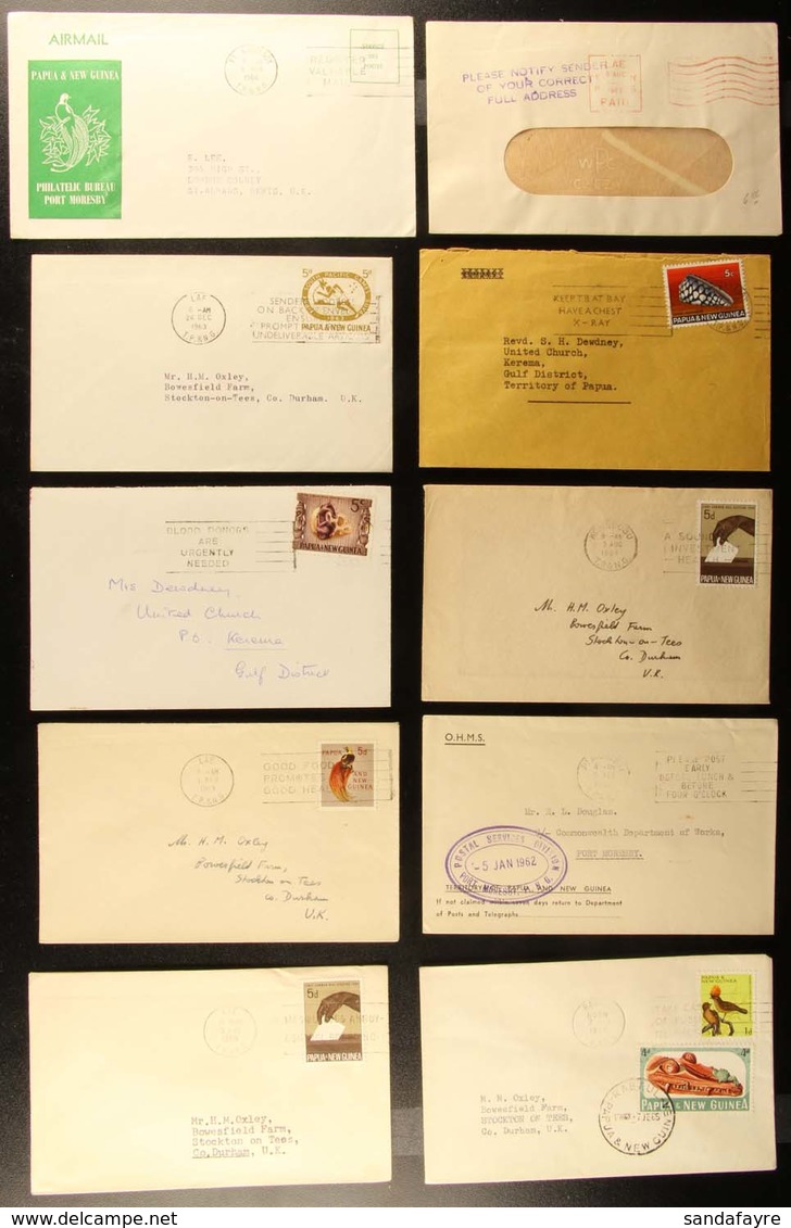MACHINE/SLOGAN POSTMARKS  1962-72 Collection Of Mainly Philatelic Covers Bearing Stamps Tied By Various Cancels Incl. Ta - Papoea-Nieuw-Guinea