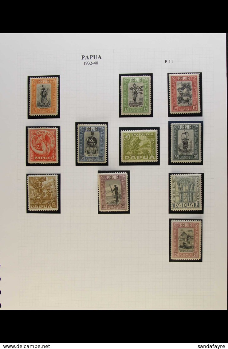 1932-41 FINE MINT COLLECTION  Includes 1932-40 Complete To 1s Plus 2s6d, 1938 & 1939-41 Airmail Sets, Fine Mint (26 Stam - Papouasie-Nouvelle-Guinée