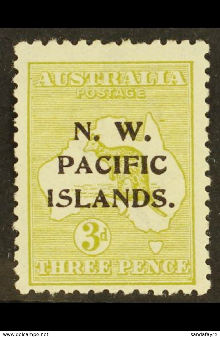 1915 - 16  3d Greenish Olive, Die I, SG 76c, Very Fine And Fresh Mint. Scarce Stamp. For More Images, Please Visit Http: - Papua Nuova Guinea