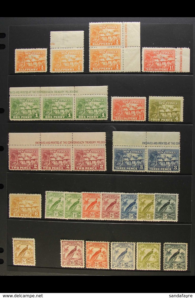 1915-1939 INTERESTING MINT SELECTION  Presented On A Pair Of Stock Pages. Includes 1925 Native Village Range To 6d Inc I - Papua Nuova Guinea