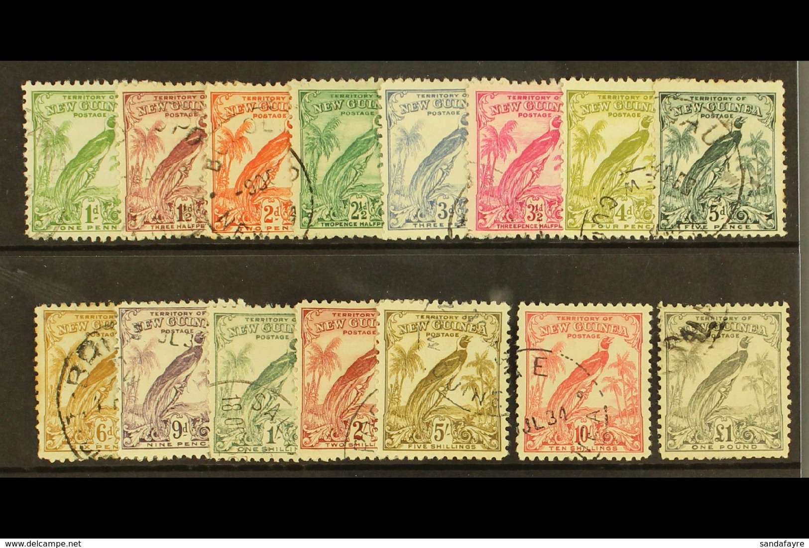 1932  10th Anniv Set (without Dates),  SG 177/89,  Fine And Fresh Used. (15 Stamps) For More Images, Please Visit Http:/ - Papoea-Nieuw-Guinea