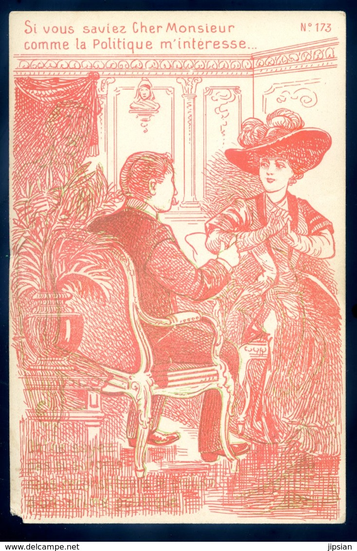 Cpa Contre La Lumière à Système Si Vous Saviez Cher Monsieur Comme La Politique M' Intéresse     N 173  Avril18-16 - Contre La Lumière