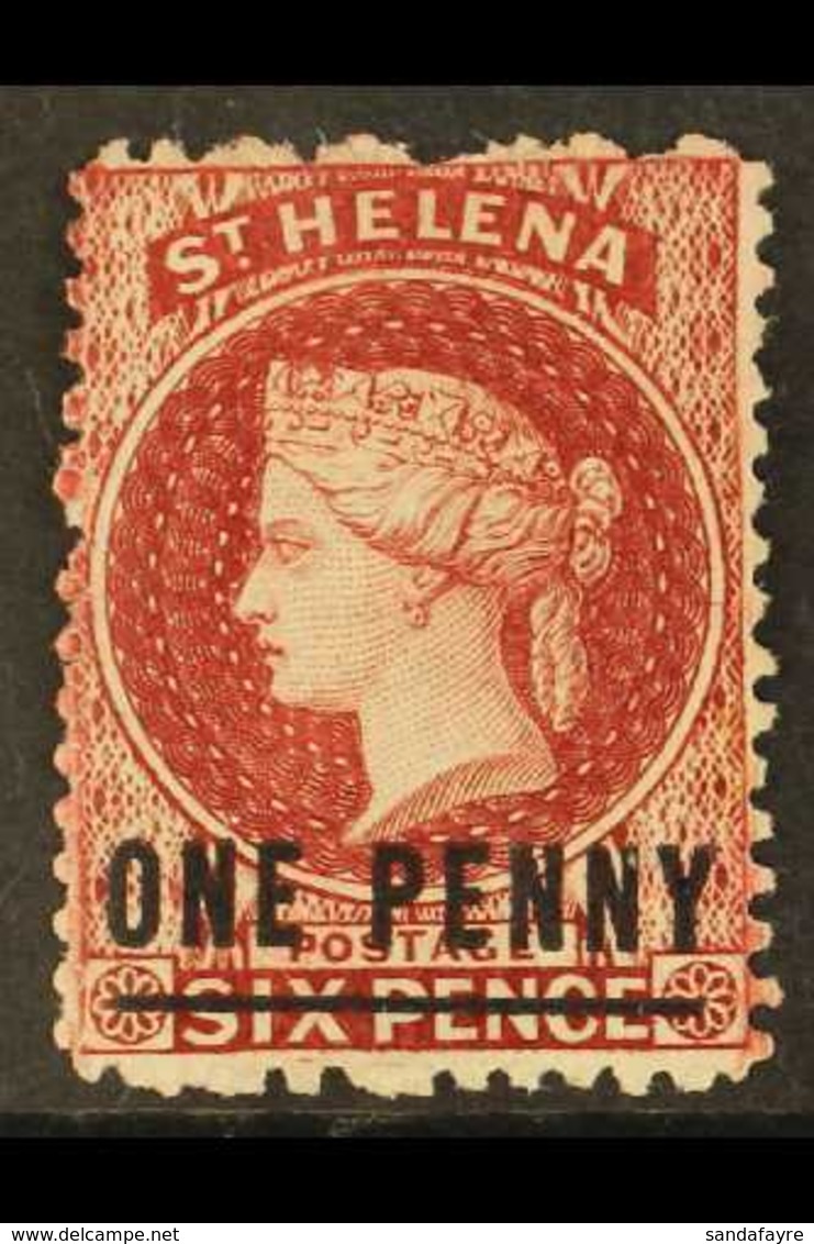 1864-80  1d Lake (type C), SG 8, Very Fine Unused, A Lovely Fresh Example. For More Images, Please Visit Http://www.sand - Sint-Helena
