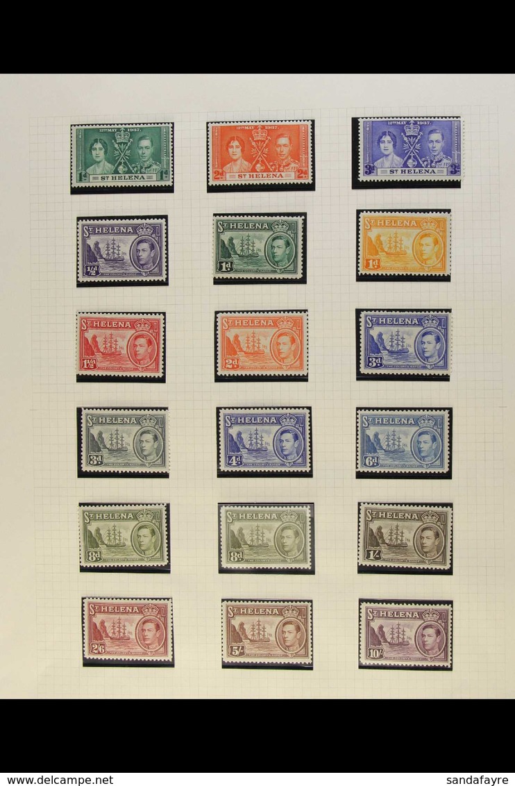 1937-70 VERY FINE MINT COLLECTION  An Attractive Collection On Album Pages With Many Stamps Being Never Hinged, Includes - Sint-Helena