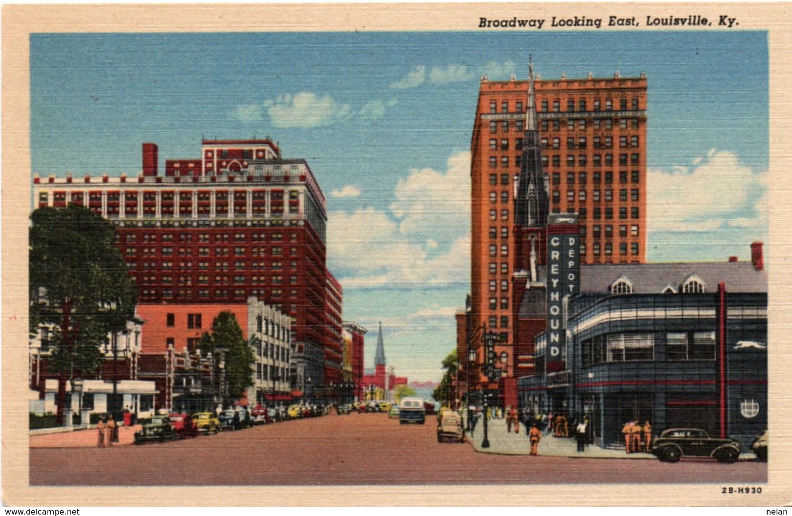 BROADWAY LOOKING EAST,LOUISVILLE-NON VIAGGIATA-2B-H930 - Louisville