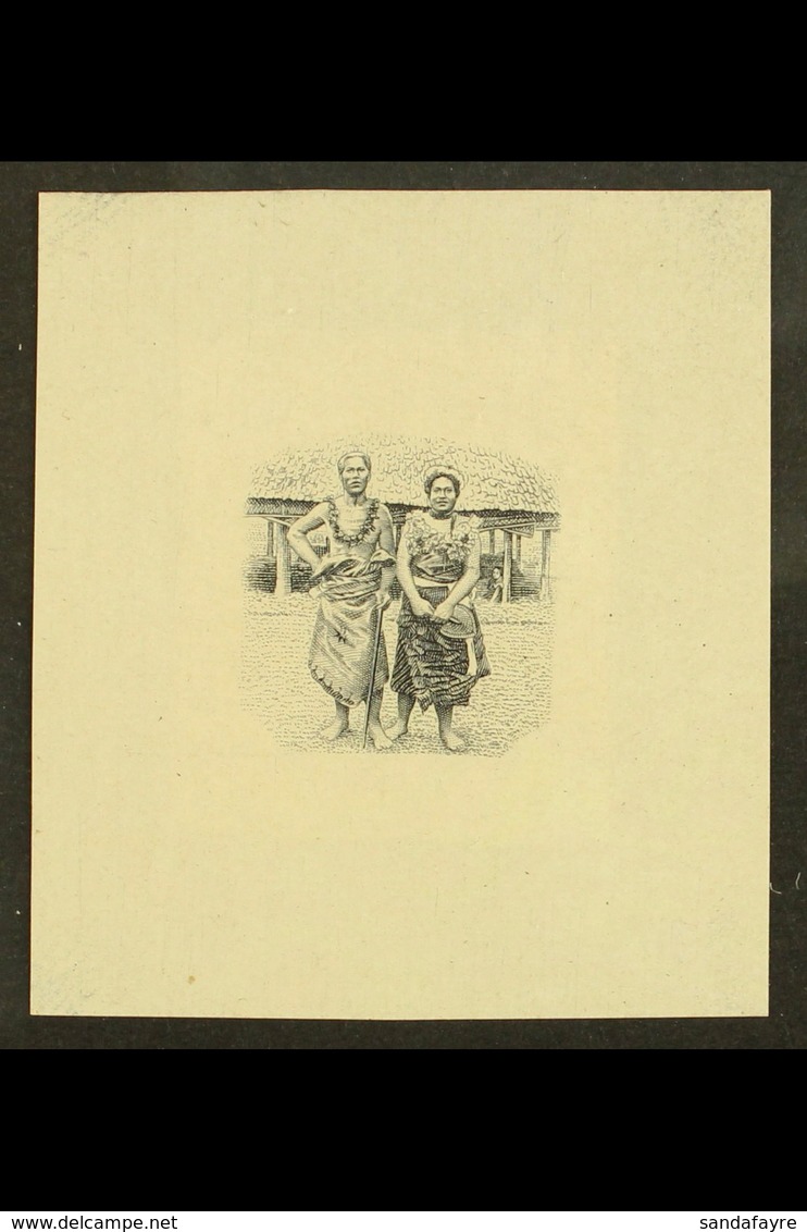 1935 PICTORIAL DEFINITIVE ESSAY  2½d Value (as SG 183) Essay Die Proof Of The Central Vignette "Chief And Wife", Slightl - Samoa (Staat)