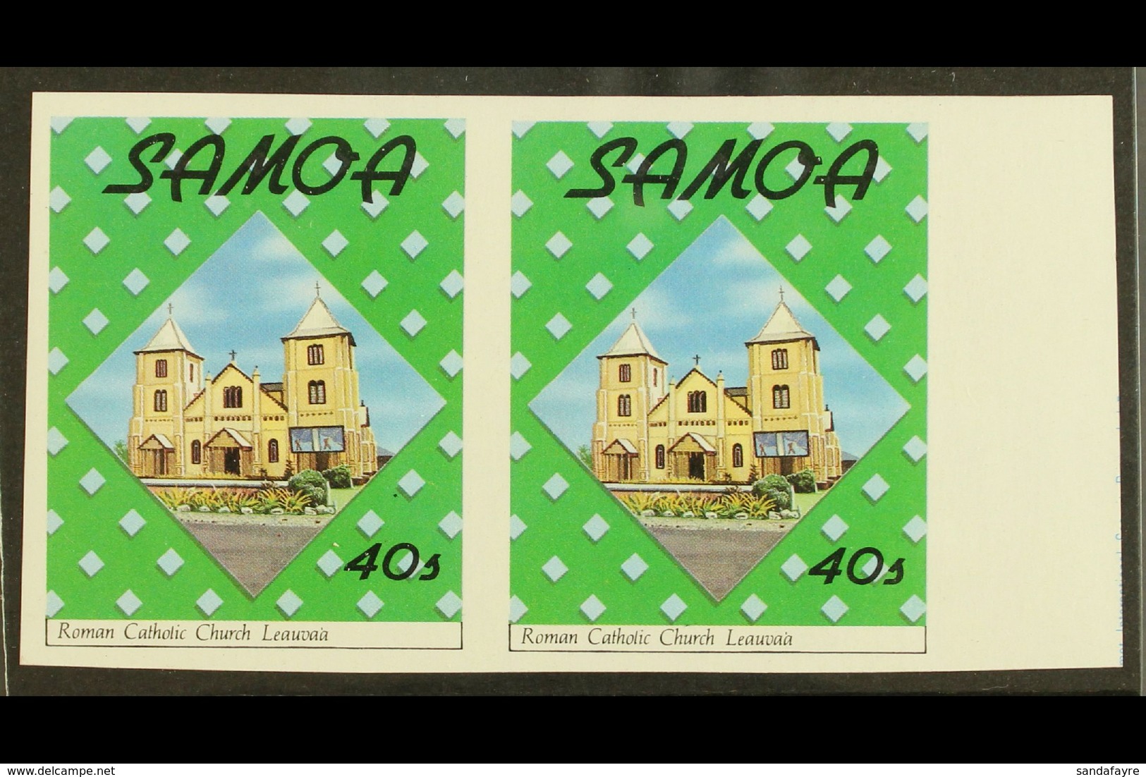 1988  40s Christmas (SG 814) IMPERF PAIR, Never Hinged Mint. For More Images, Please Visit Http://www.sandafayre.com/ite - Samoa