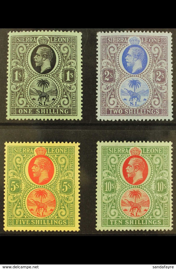 1912-21  1s To 10s Values Complete, SG 124/127, Mint Lightly Hinged, The 10s With Small Pale Mark On Gum, Cat £180 (4 St - Sierra Leone (...-1960)
