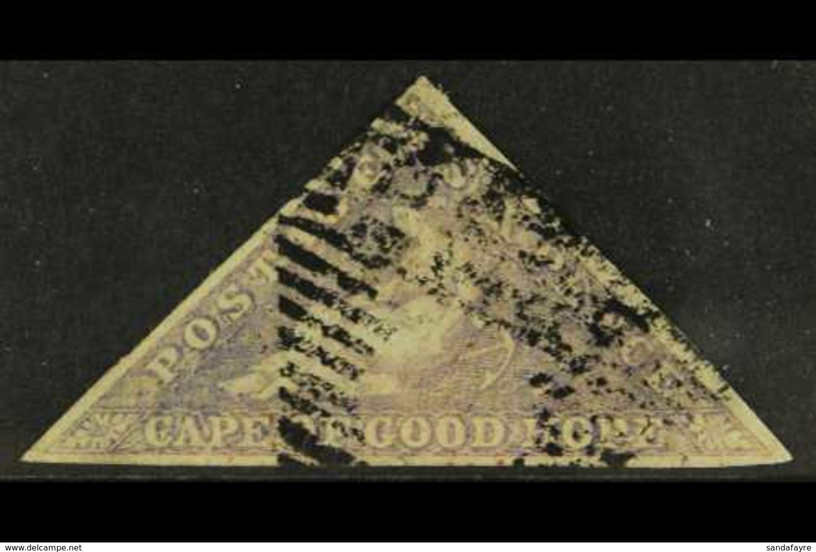 CAPE OF GOOD HOPE  1855-63 6d Deep Rose-lilac SG 7b, Attractive With Good Colour, Three Good Margins And Neat Part Trian - Zonder Classificatie