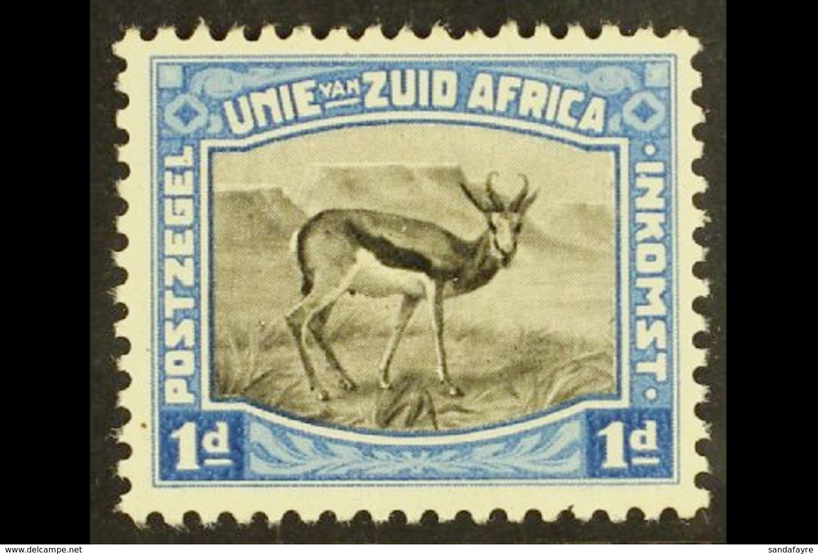 1923  HARRISON ESSAY In Black & Blue, Screened Design, Mint, Small Gum Thin. For More Images, Please Visit Http://www.sa - Zonder Classificatie