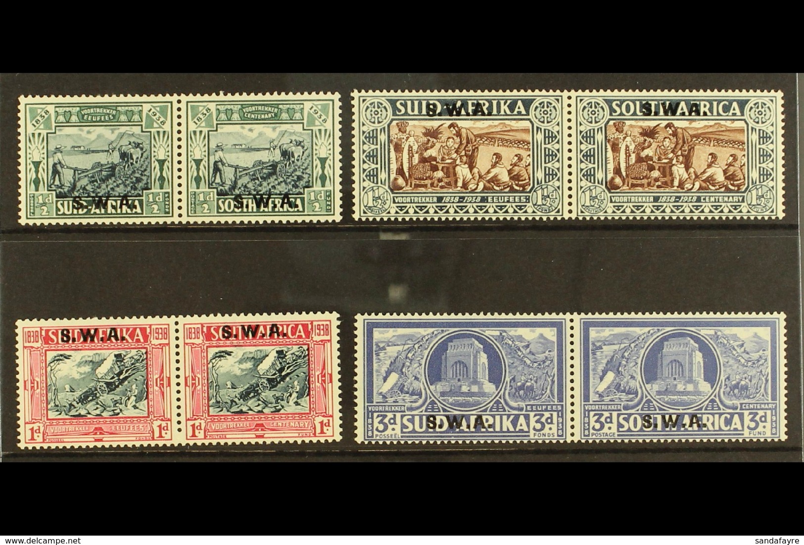 1938  Voortrekker Centenary Set, SG 105/08, Fine Never Hinged Mint, Fresh. (4 Stamps) For More Images, Please Visit Http - Zuidwest-Afrika (1923-1990)