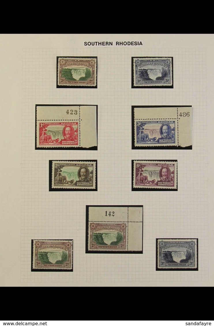1932-64 FINE MINT COLLECTION  An Attractive Collection On Album Pages Which Includes 1932 2d And 3d Falls, 1935 Silver J - Zuid-Rhodesië (...-1964)