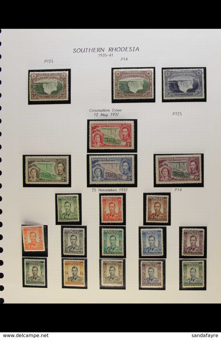 1937-51 KGVI FINE MINT COLLECTION  Complete Basic Run Of KGVI Issues Plus 1951 Postage Dues Set (not Good 4d), SG 36/70, - Southern Rhodesia (...-1964)