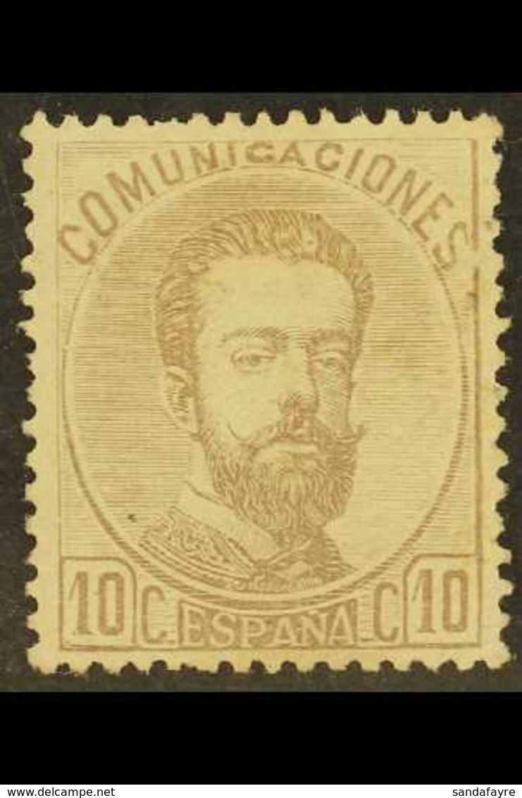 1872-73  10c Deep Lilac King Amadeo, Type I, Perf 14, SG 196 Or Michel 113, Very Fine Unused Without Gum. For More Image - Altri & Non Classificati