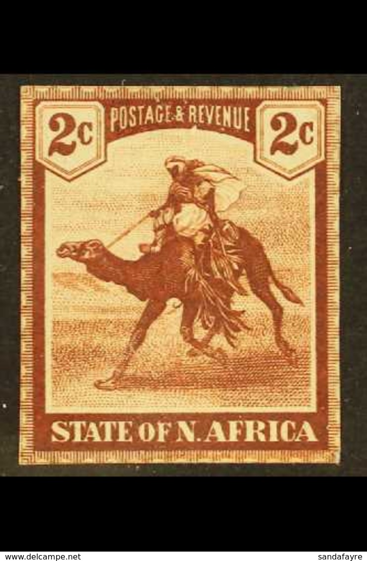 STATE OF NORTH AFRICA  1890's 2c Red-brown 'Camel Rider' De La Rue Imperf ESSAY Recess Printed On Ungummed White Paper W - Soedan (...-1951)