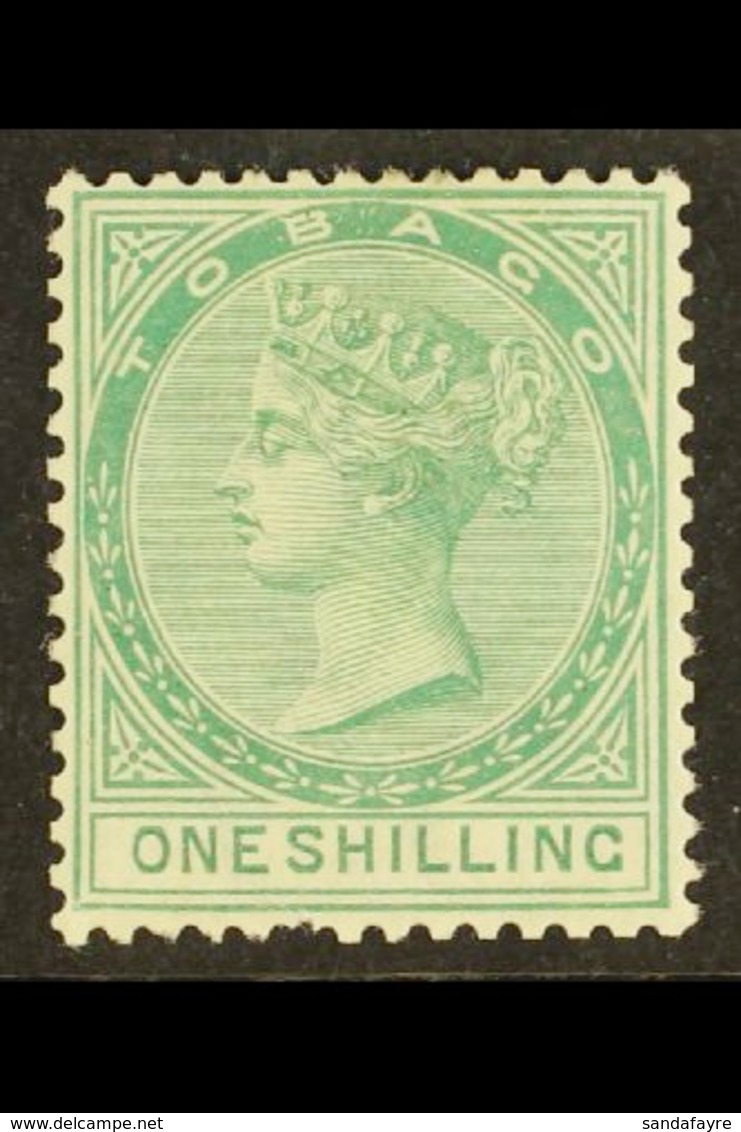 1879  1s Green, Wmk Crown CC, SG 4, Mint/unused, Pulled Perf, At Base, Fresh Looking Spacefiller, Cat.£400. For More Ima - Trinidad & Tobago (...-1961)