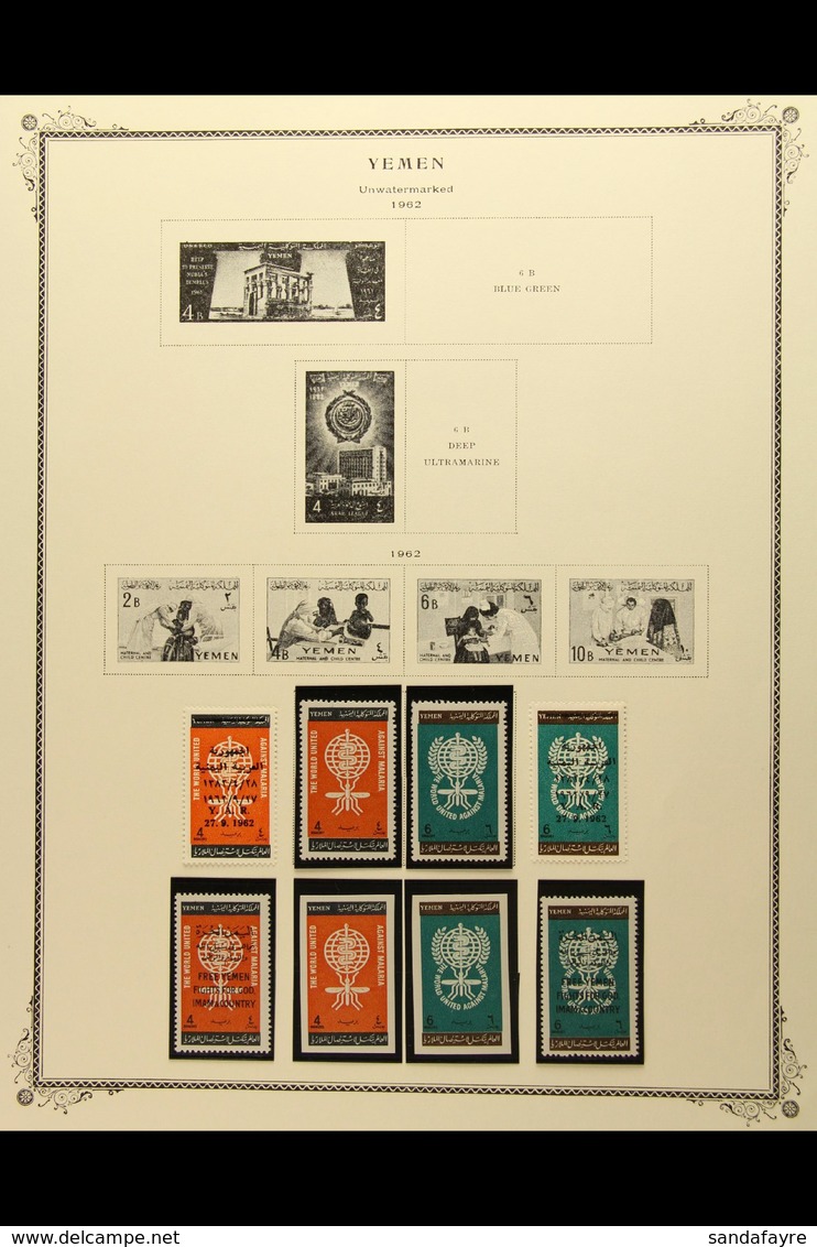 1940-67 ALL DIFFERENT COLLECTION  Presented On Printed Pages. An Attractive Mint & Used Collection That Includes 1940 Ra - Yemen