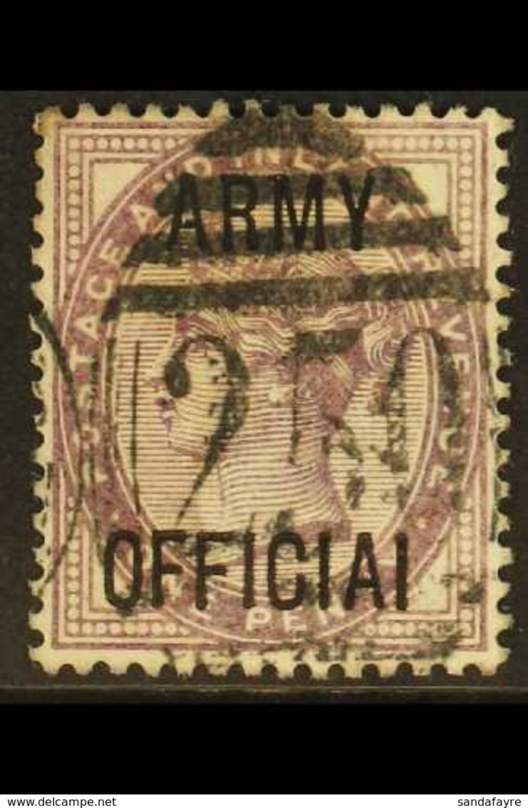 OFFICIAL  ARMY OFFICIAL 1896-01 1d Lilac "OFFICIAI" Overprint Variety, SG O43a, Fine Used. For More Images, Please Visit - Andere & Zonder Classificatie