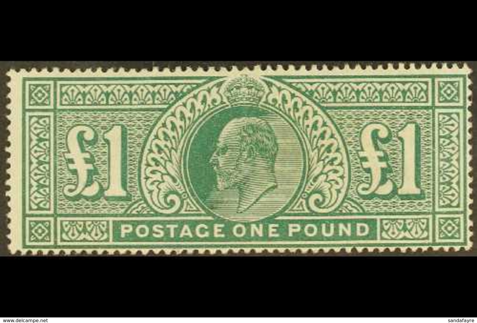 1902  £1 Dull Blue- Green De La Rue, SG 266, Mint, Several Creases Which Are Not Apparent From The Front Which Is Fresh  - Non Classés