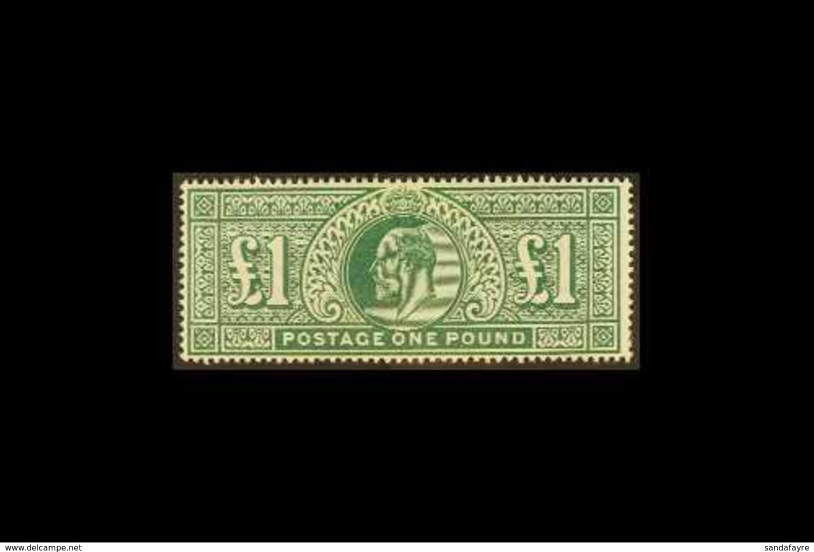1911-13  £1 Deep Green Somerset House, SG 320, Mint, Mild Gum Toning Around The Back Of Some Perfs But A Lovely Fresh Ap - Non Classificati