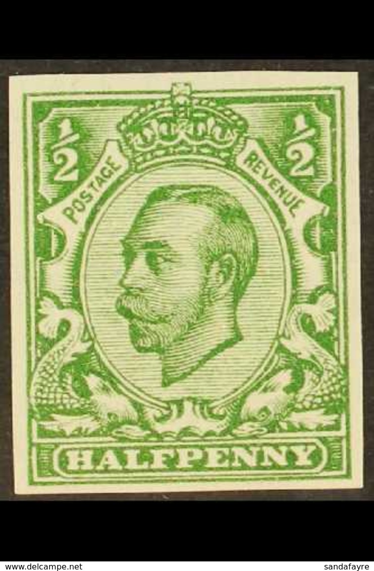 1912  ½d Green IMPERF, SG 346b, Never Hinged Mint For More Images, Please Visit Http://www.sandafayre.com/itemdetails.as - Zonder Classificatie