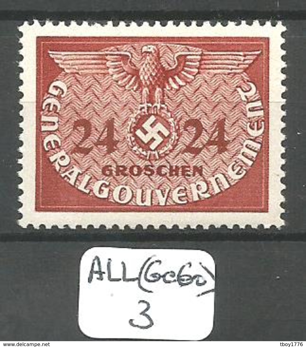 ALL(GeGo) GENERAL GOUVERNEMENT Mi SERVICE 6 YT SERVICE 15 En XX - Occupazione 1938 – 45