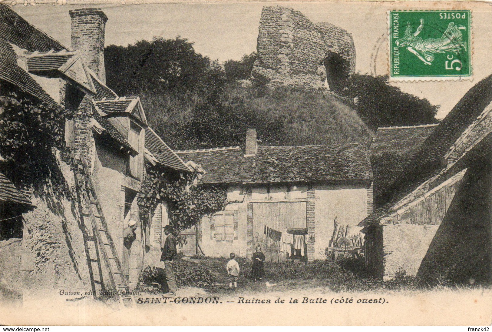 45. Saint Gondon. Ruines De La Butte. Coté Ouest - Autres & Non Classés