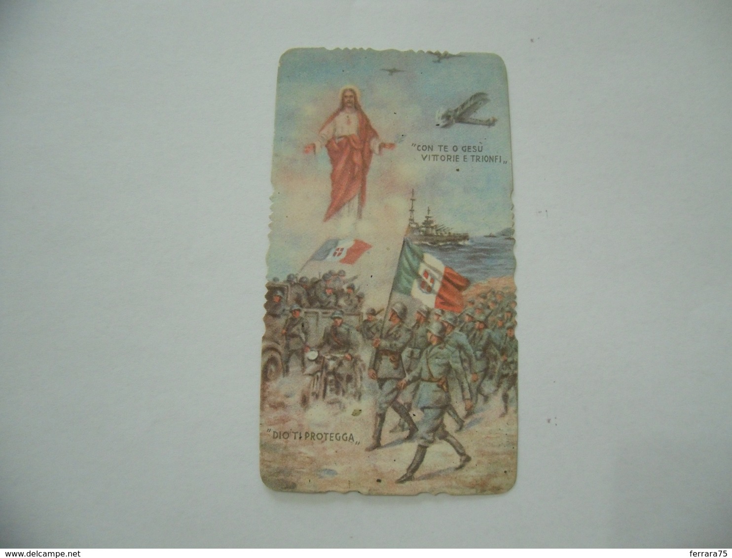 SANTINO MILITARE HOLY CARD DIO TI PROTEGGA. - Religione & Esoterismo